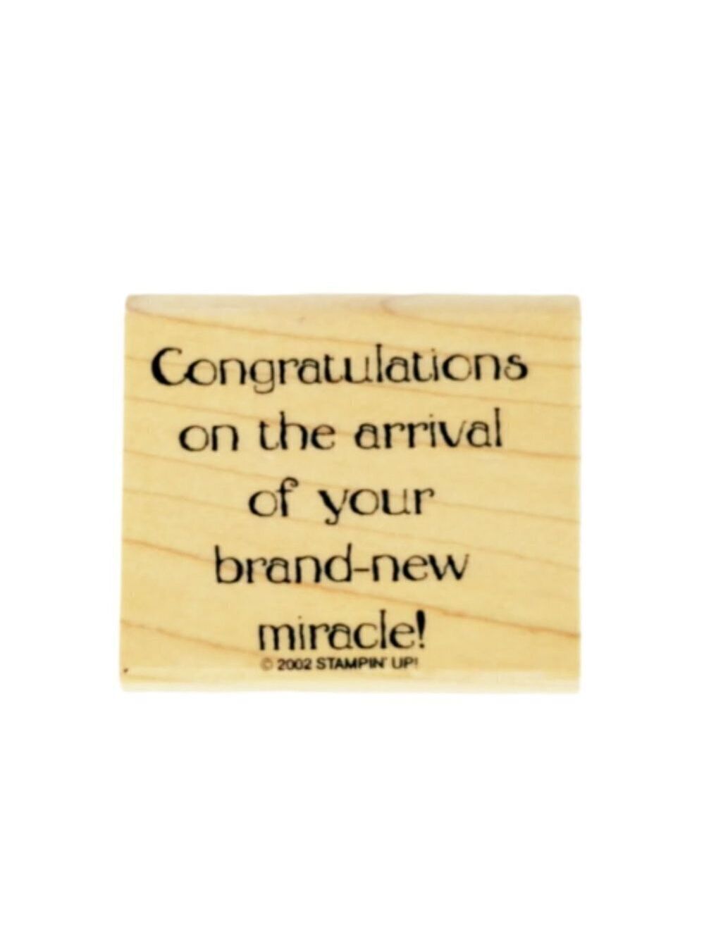 Stampin Up Baby Congratulations Rubber Stamp